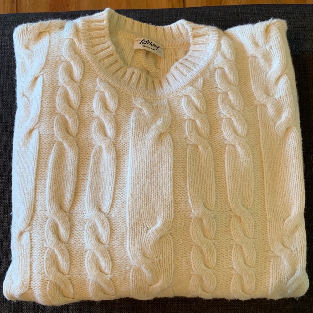 Authentic Cashmere Cable Knit Men’s Sweater